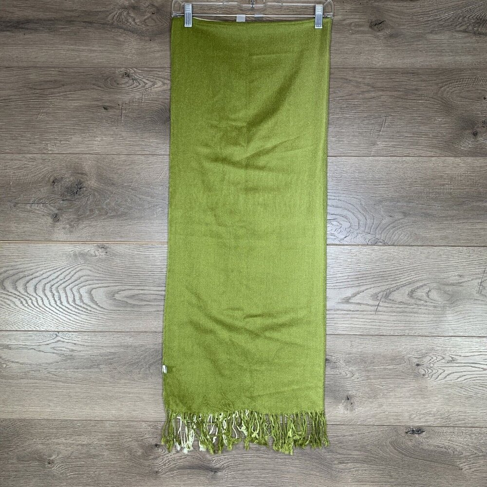 No Stretch Scarf Wrap Blues Greens Batik Tie-Dye Cotton Feel Fabric 82" X 24" - Picture 2 of 5